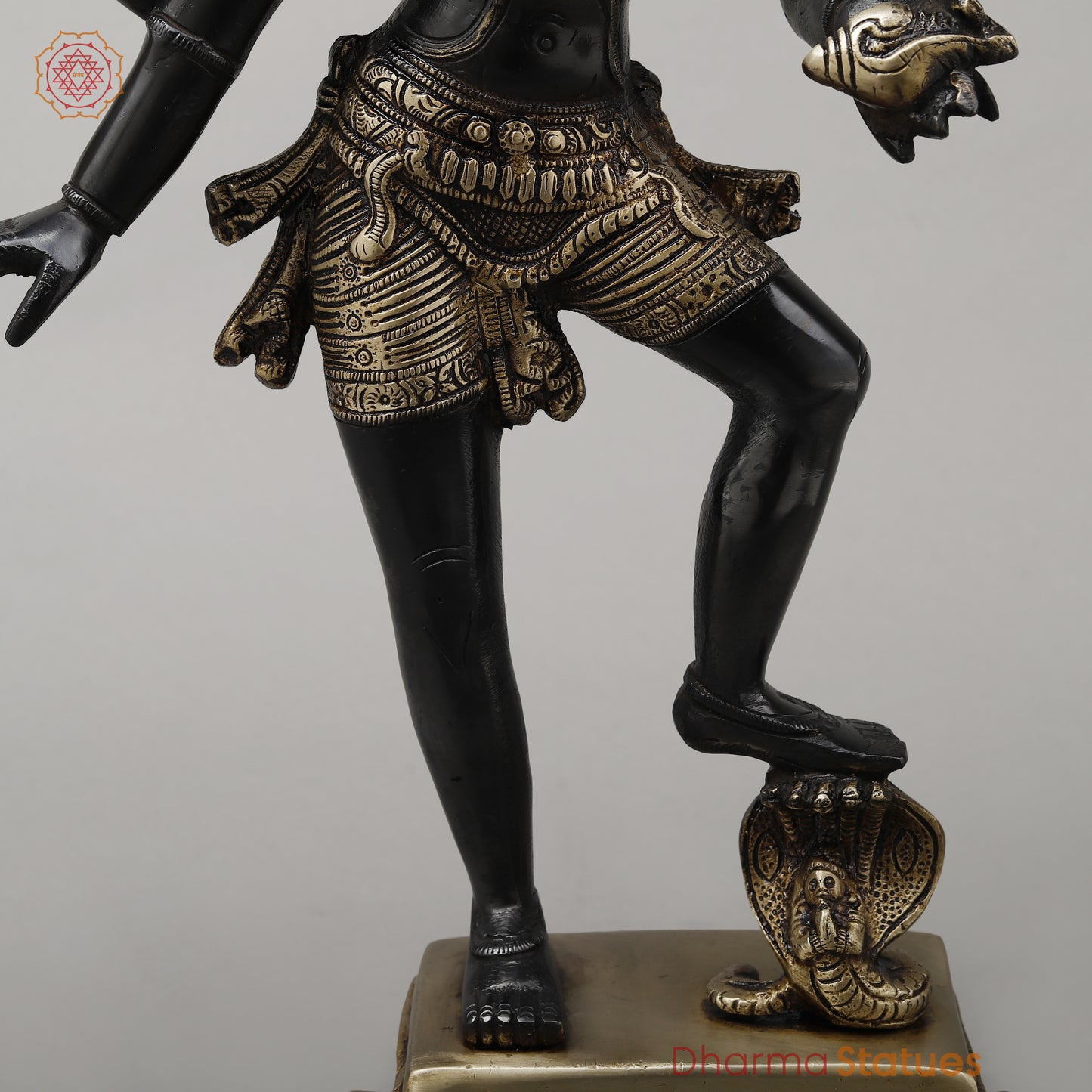 Brass Varaha with Lord Vishnu, Black Patina & Golden Finish, 18"