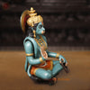 Brass Hanuman Statue, Blessing Posture, Fine colorful Finish  11"