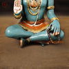 Brass Hanuman Statue, Blessing Posture, Fine colorful Finish  11"