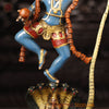 Brass Dancing Krishna on Kaliya Naag Statue, Multi-Color Finish, 21"