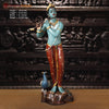 Brass Krishna, Lord Krishna is Standing on a Platform 29" Front View