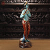 Brass Lord Krishna Idol, Playing Flute, Multi-Color Finish, 29"