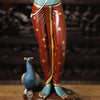 Brass Lord Krishna Idol, Playing Flute, Multi-Color Finish, 29"