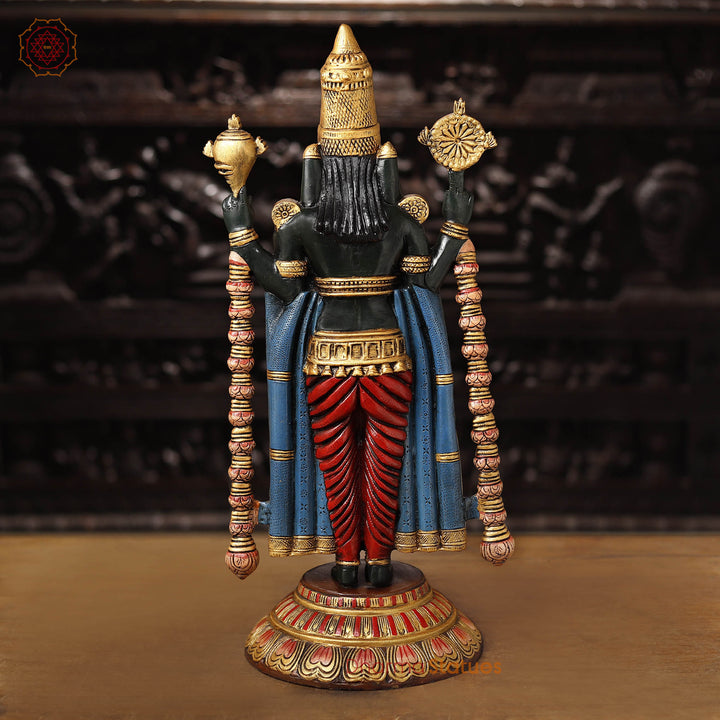 Brass Tirupati Balaji Head. This  Venkateshwar  Idol is Crafted with Lot of Hardwork. 24"