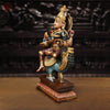 Goddess Saraswati Brass Statue, Handcrafted, Colorful Finish 19"