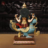 Goddess Saraswati Brass Statue, Handcrafted, Colorful Finish 19"