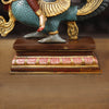 Goddess Saraswati Brass Statue, Handcrafted, Colorful Finish 19"