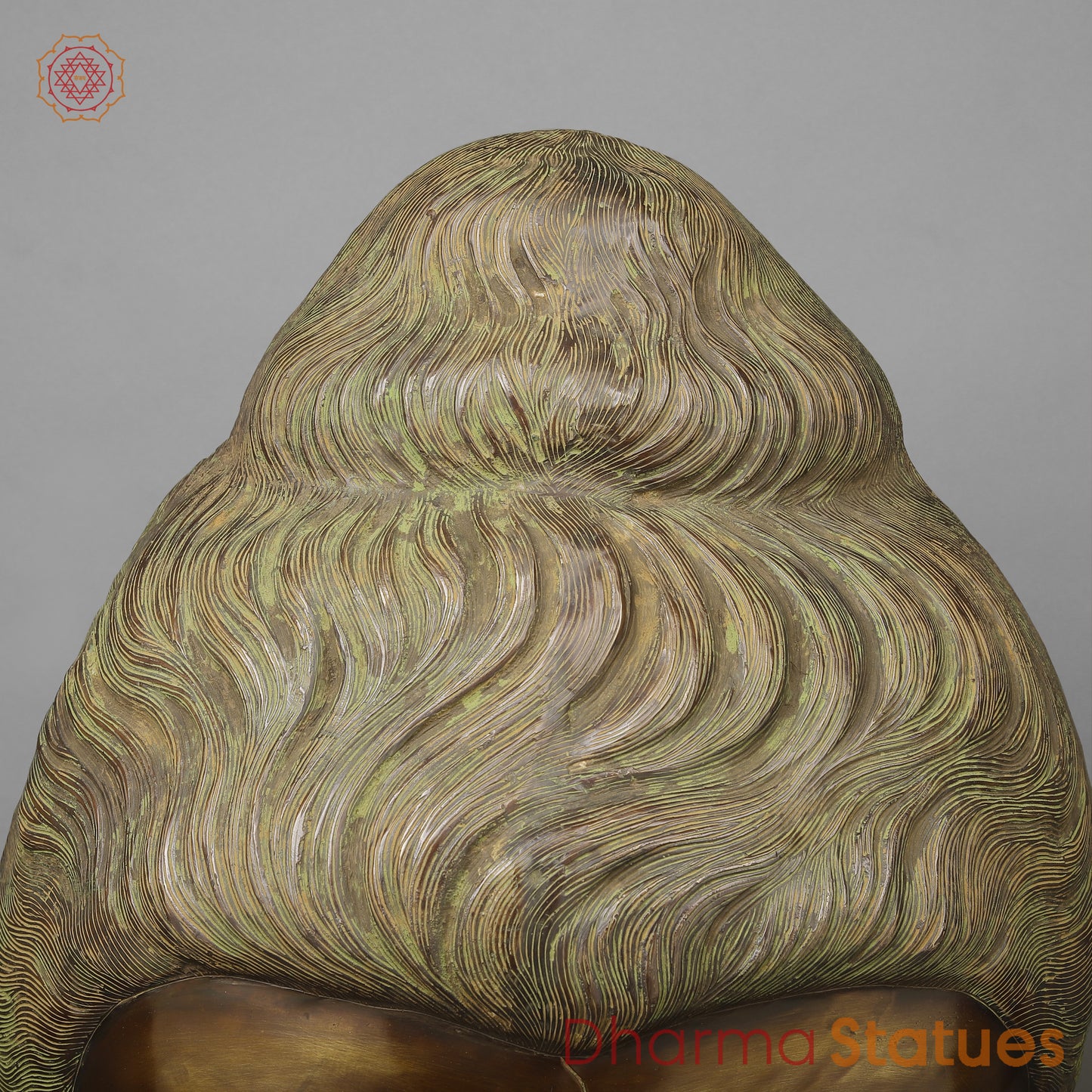 Brass Buddha Head , Copper Finish 29"