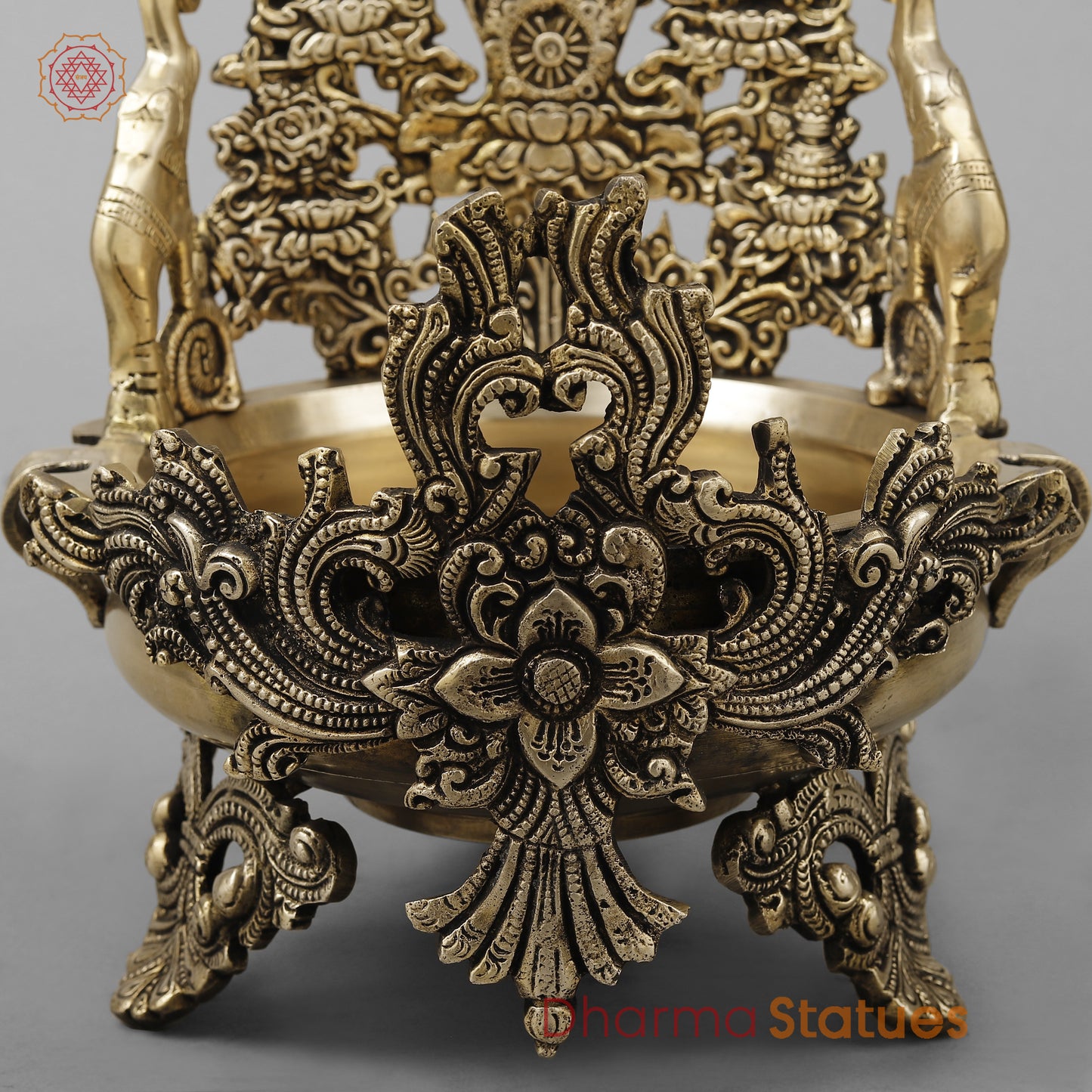 Brass elephant Urli, Smooth Finish 12”