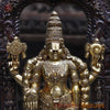 Brass Balaji Standing carved with 10 Avtars on Frame & Ashtalakshmi on Base (large) , Copper & Gold Finish85"