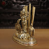 Tirupati Balaji Brass Statue, With Shankh and Chakra, Golden Finish, 14"