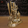 Tirupati Balaji Brass Statue, With Shankh and Chakra, Golden Finish, 14"