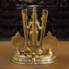 Tirupati Balaji Brass Statue, With Shankh and Chakra, Golden Finish, 14"