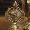 Tirupati Balaji Brass Statue, With Shankh and Chakra, Golden Finish, 14"