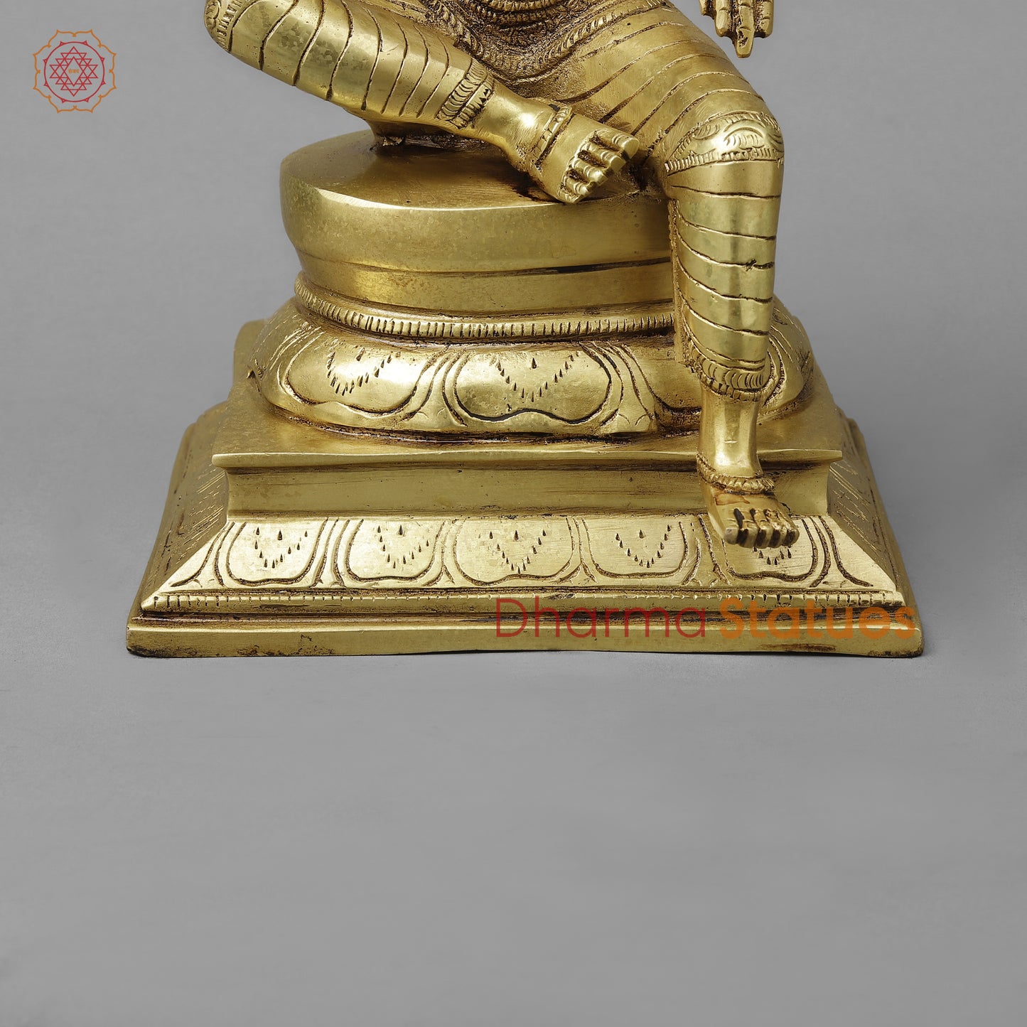 Brass Parvati in Lalita Roop, Golden Finish, 12"
