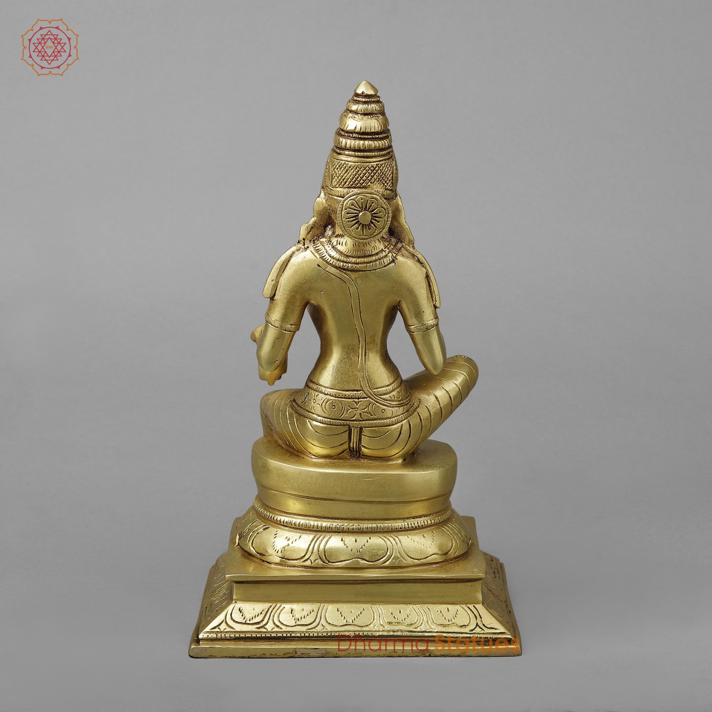 Brass Parvati in Lalita Roop, Golden Finish, 12"