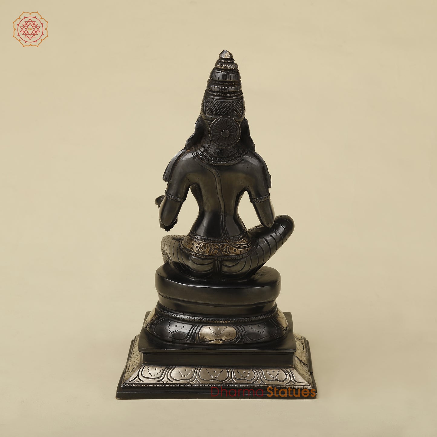 Brass Parvati in Lalita Roop, Black Patina with Golden Finish, 12"