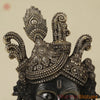 Brass Shrinath Wall Hanging Face, Black Patina with Golden Finish, 17.5"