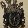 Brass Shrinath Wall Hanging Face, Black Patina with Golden Finish, 17.5"