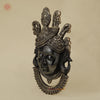 Brass Shrinath Wall Hanging Face, Black Patina with Golden Finish, 17.5"
