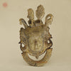 Brass Shrinath Wall Hanging Face, Black Patina with Golden Finish, 17.5"