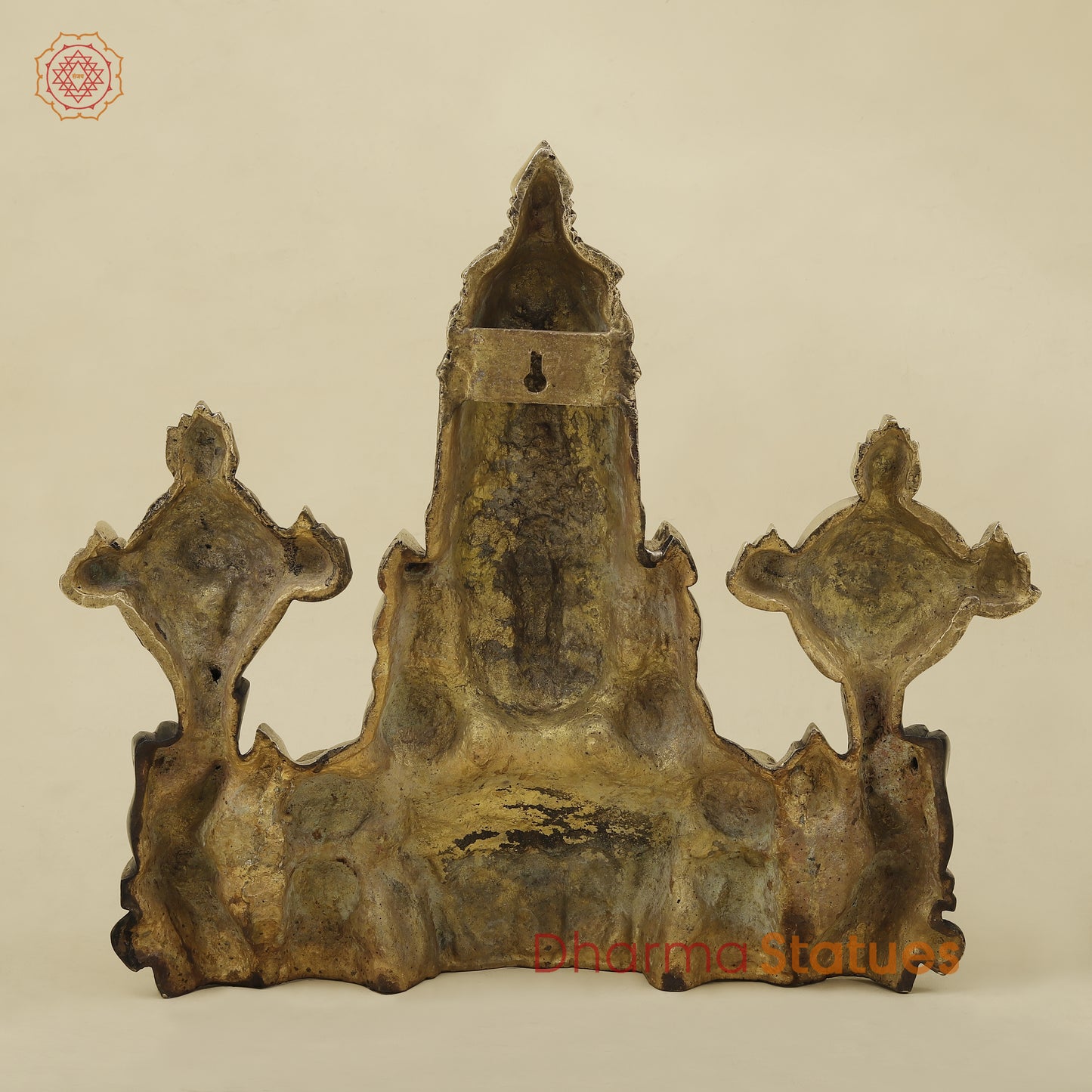 Brass Tirupati Balaji Wall Hanging, Black Patina & Golden Finish, 18.5'
