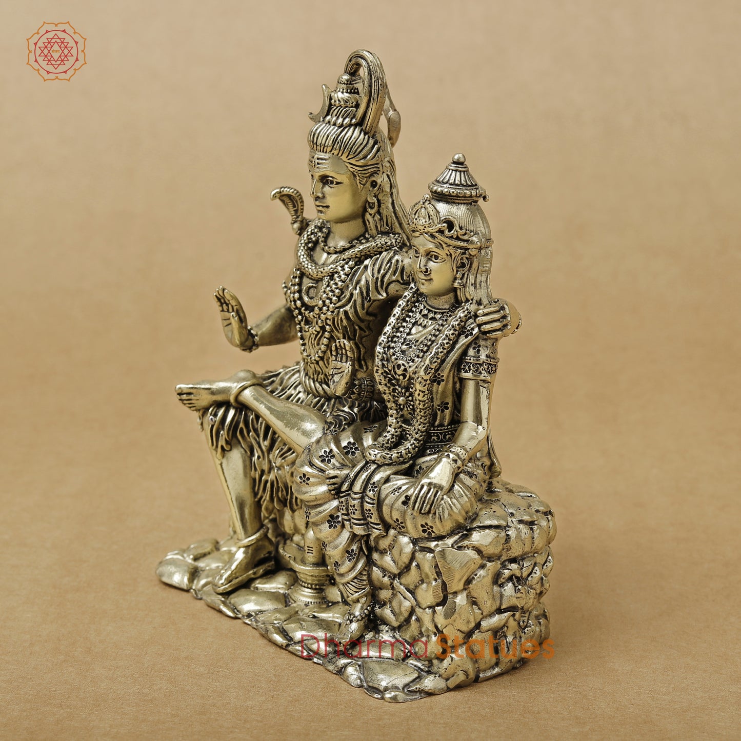 Brass Shiva-Parvati Fine, 5"