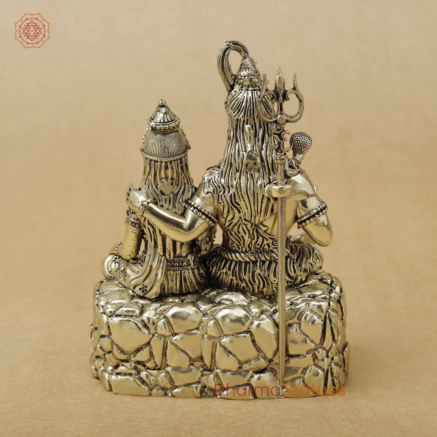 Brass Shiva-Parvati Fine, 5"