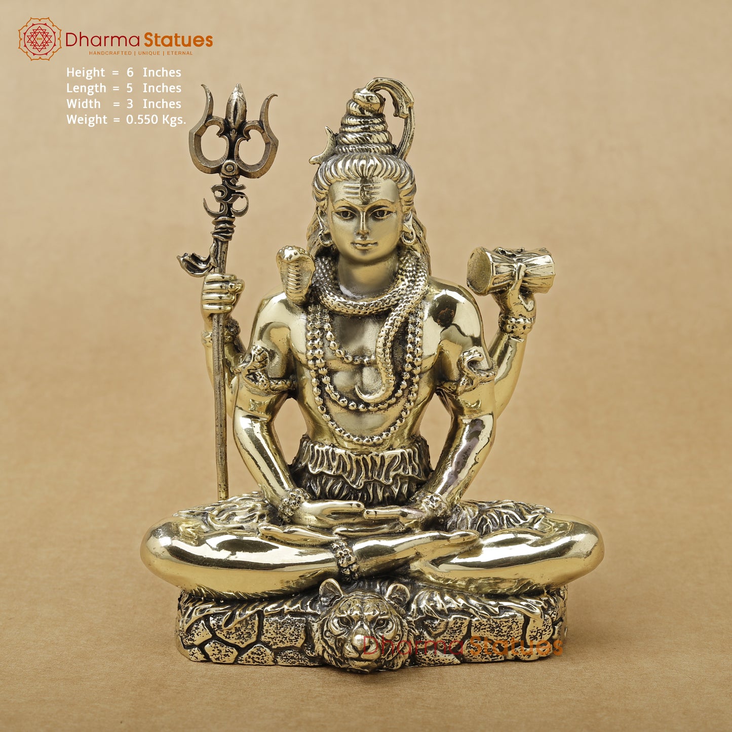 Brass Shiva Fine, 6"