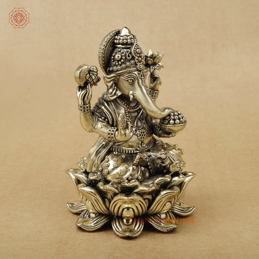 Brass Ganesh Fine, 6"