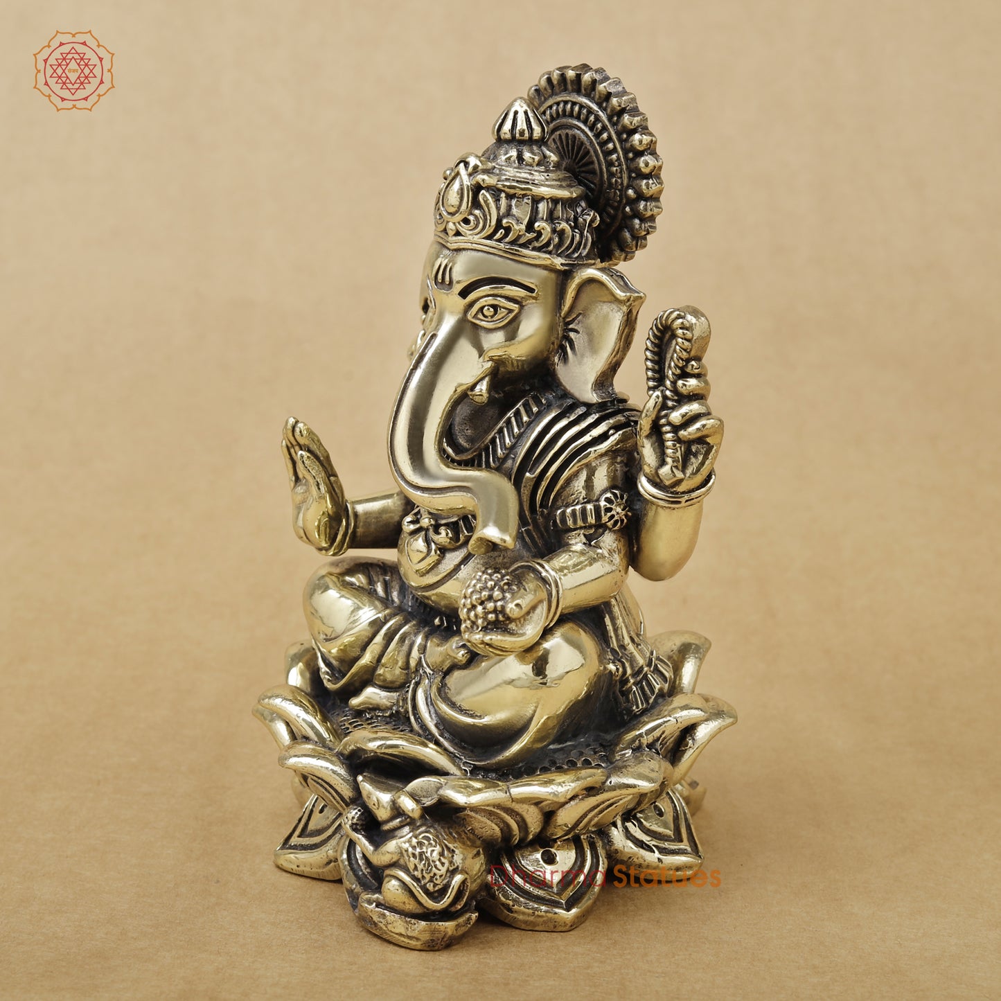 Brass Ganesh Fine, 6"