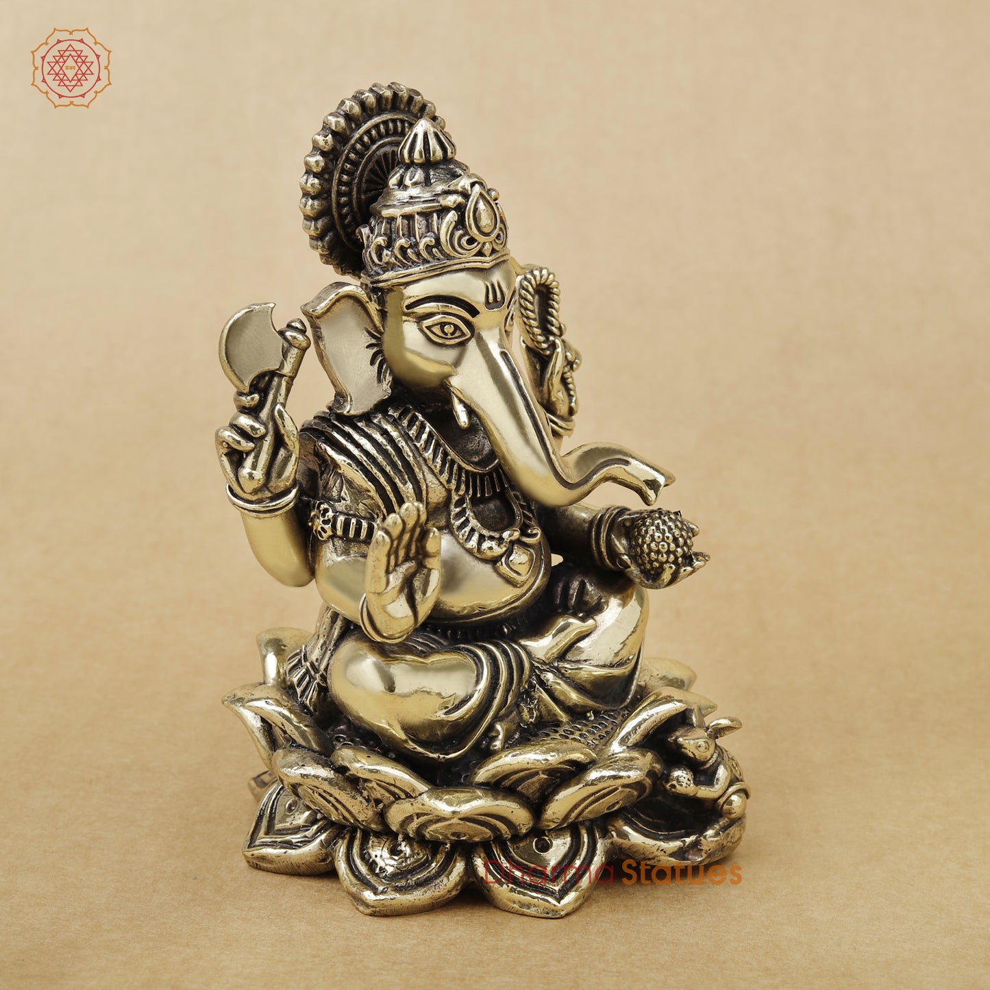 Brass Ganesh Fine, 6"
