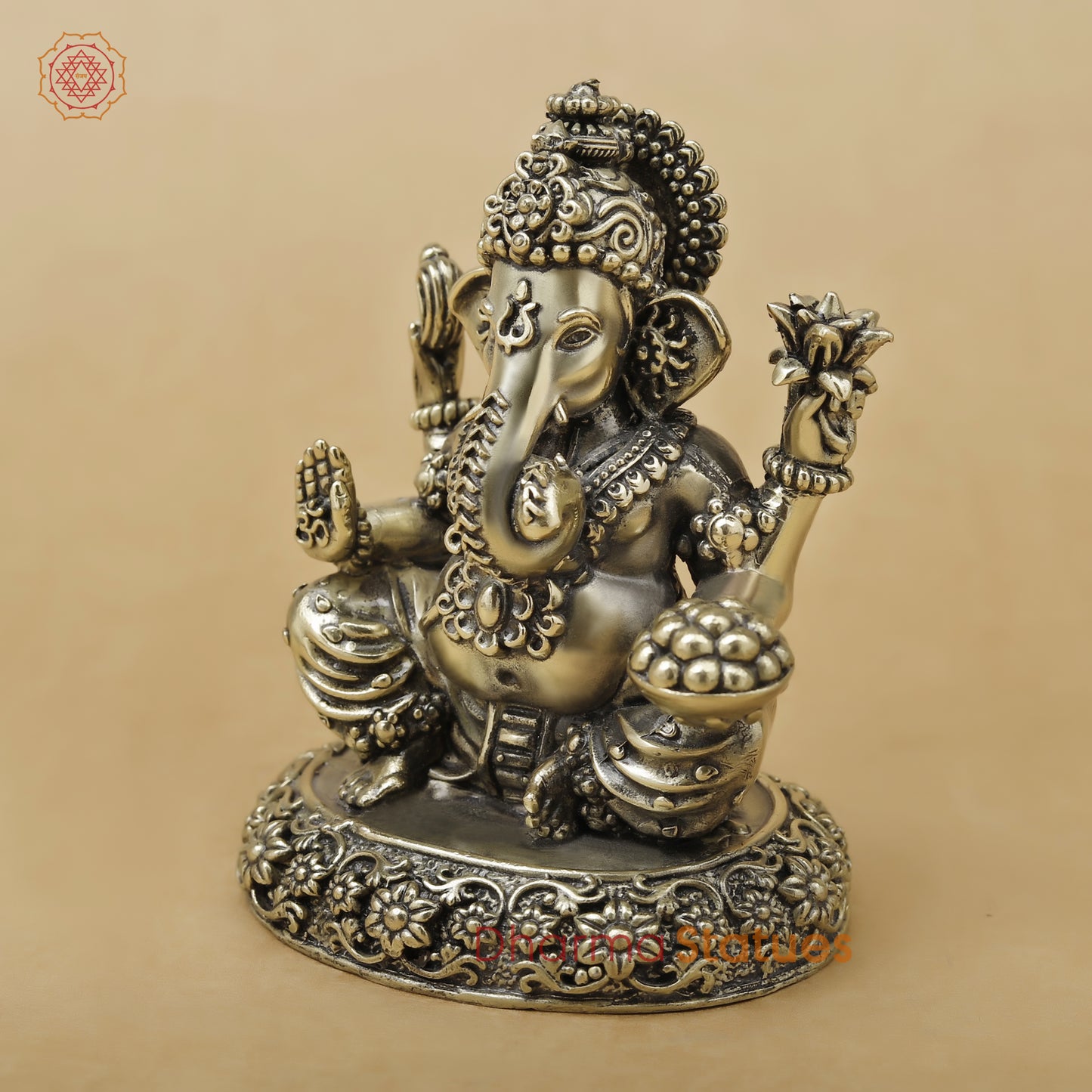 Brass Ganesh Fine, 4"