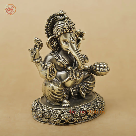 Brass Ganesh Fine, 4"