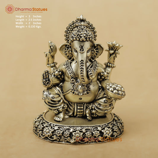 Brass Ganesh Fine, 3"