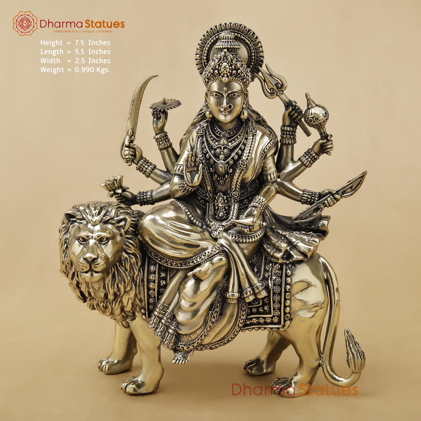 Brass Durga Fine, 7.5"