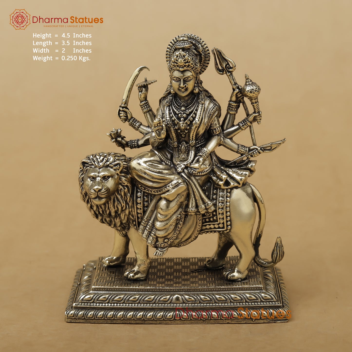Brass Durga Fine, 4.5"