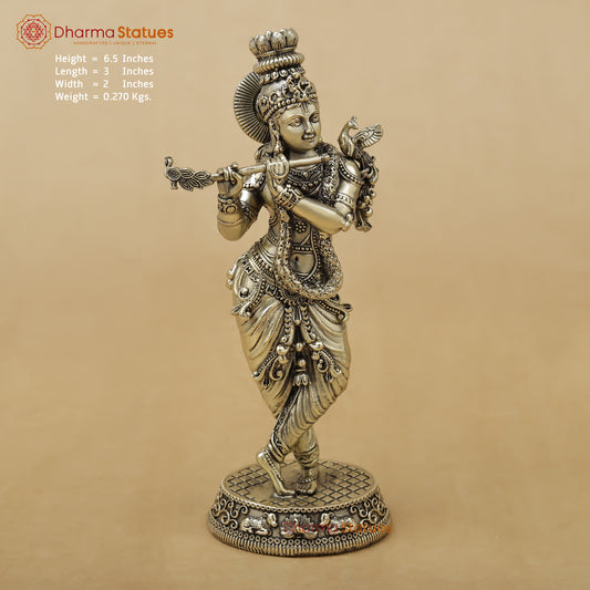 Brass Krishna Fine, 6.5"