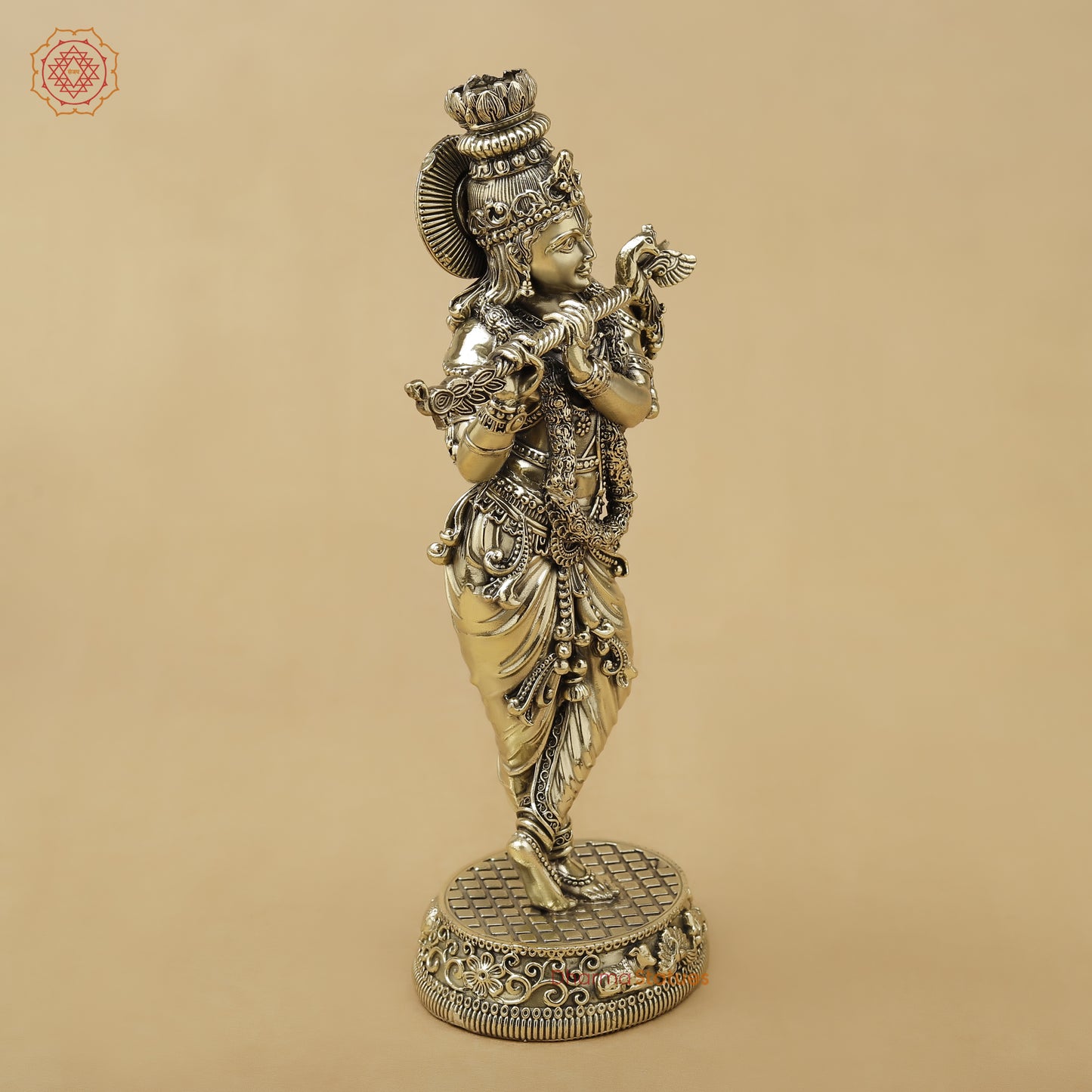 Brass Krishna Fine, 9.5"