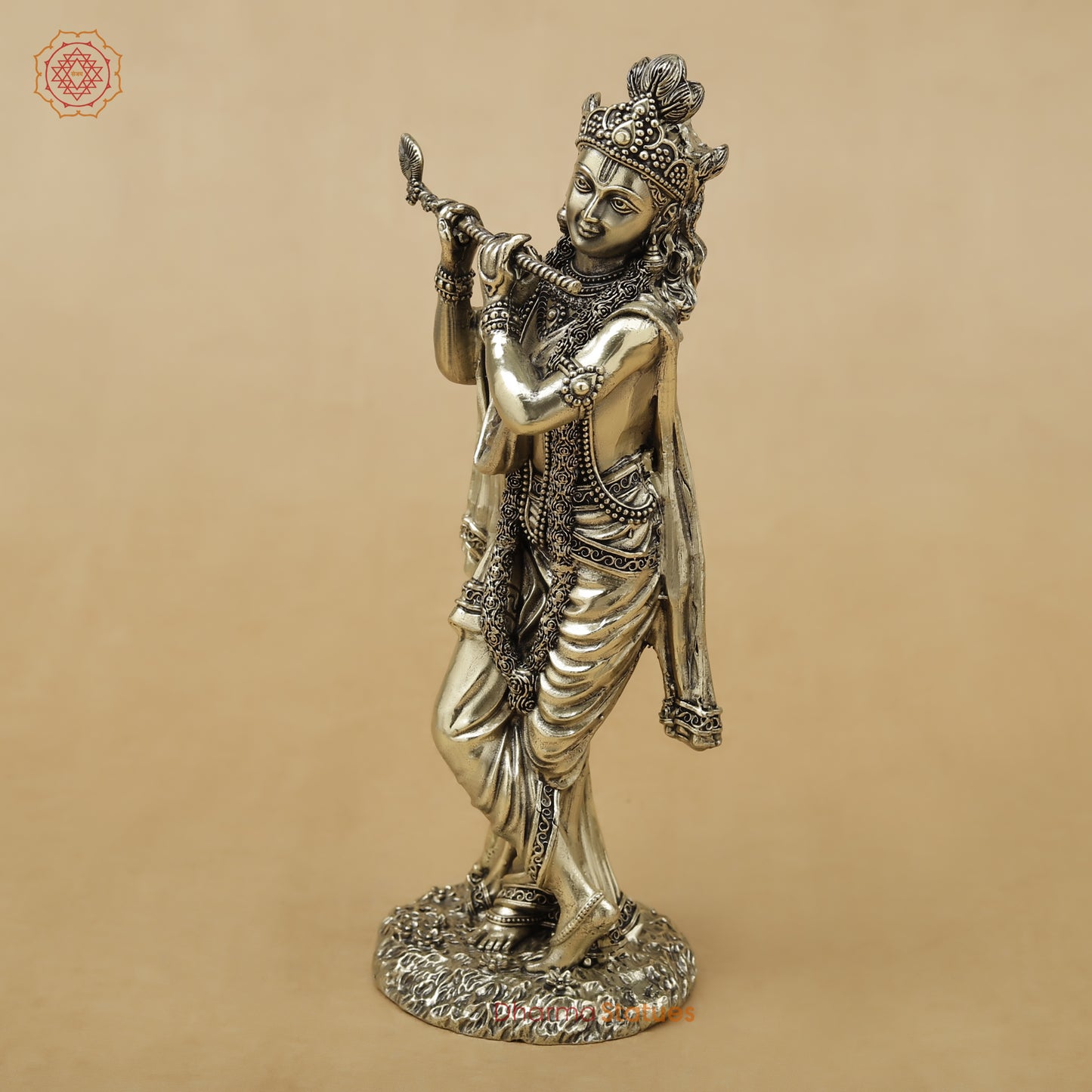 Brass Krishna Fine, 8"