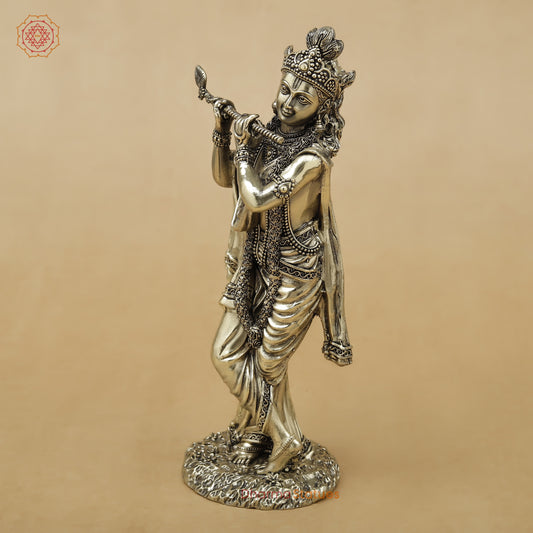 Brass Krishna Fine, 8"
