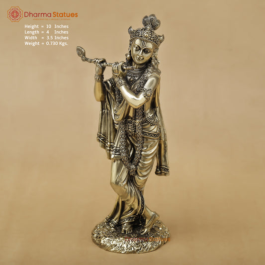 Brass Krishna Fine, 10"