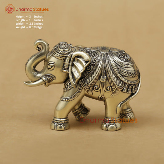Brass Elephant Fine, 2"