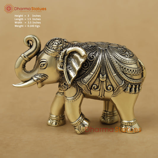 Brass Elephant Fine, 3"