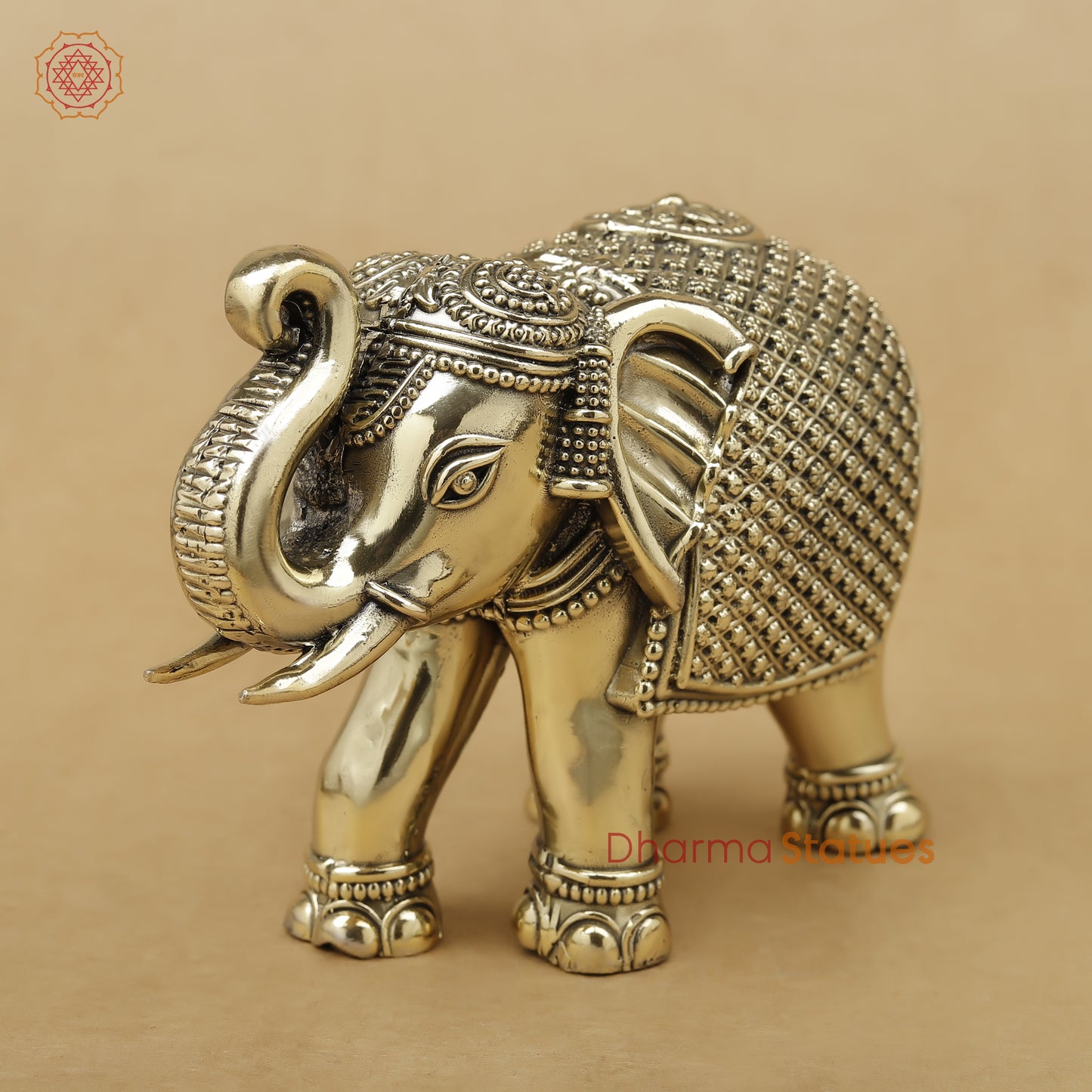Brass Elephant Fine, 4"