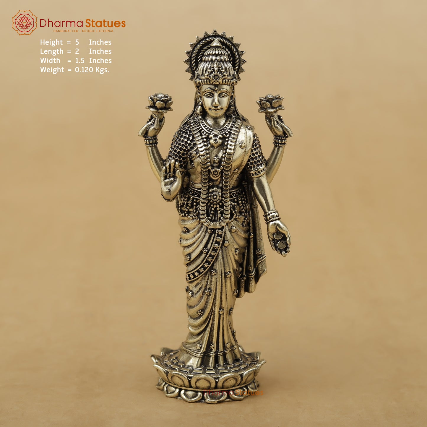 Brass Lakshmi Fine, 5"
