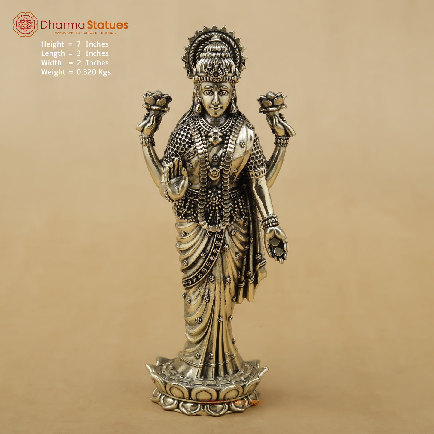 Brass Lakshmi Fine, 7"