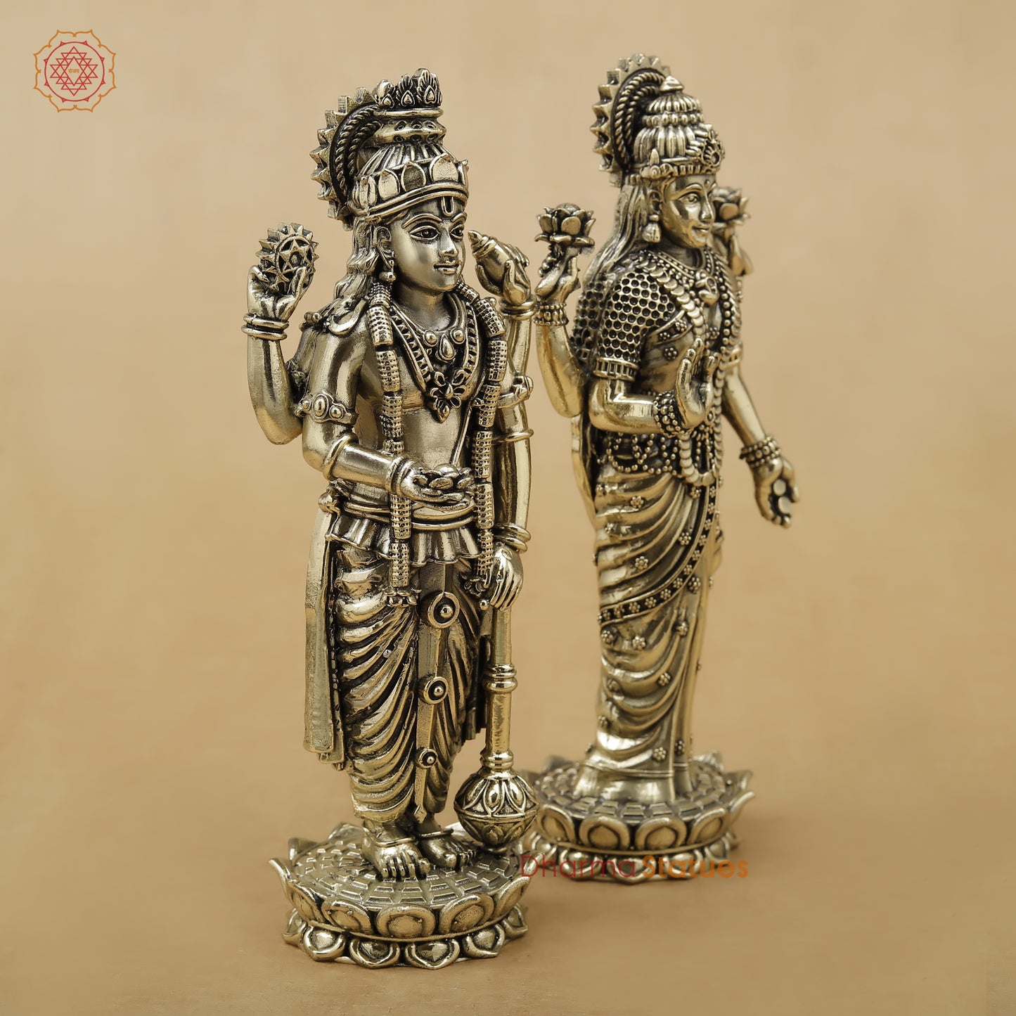Brass Vishnu Lakshmi Fine, 5"
