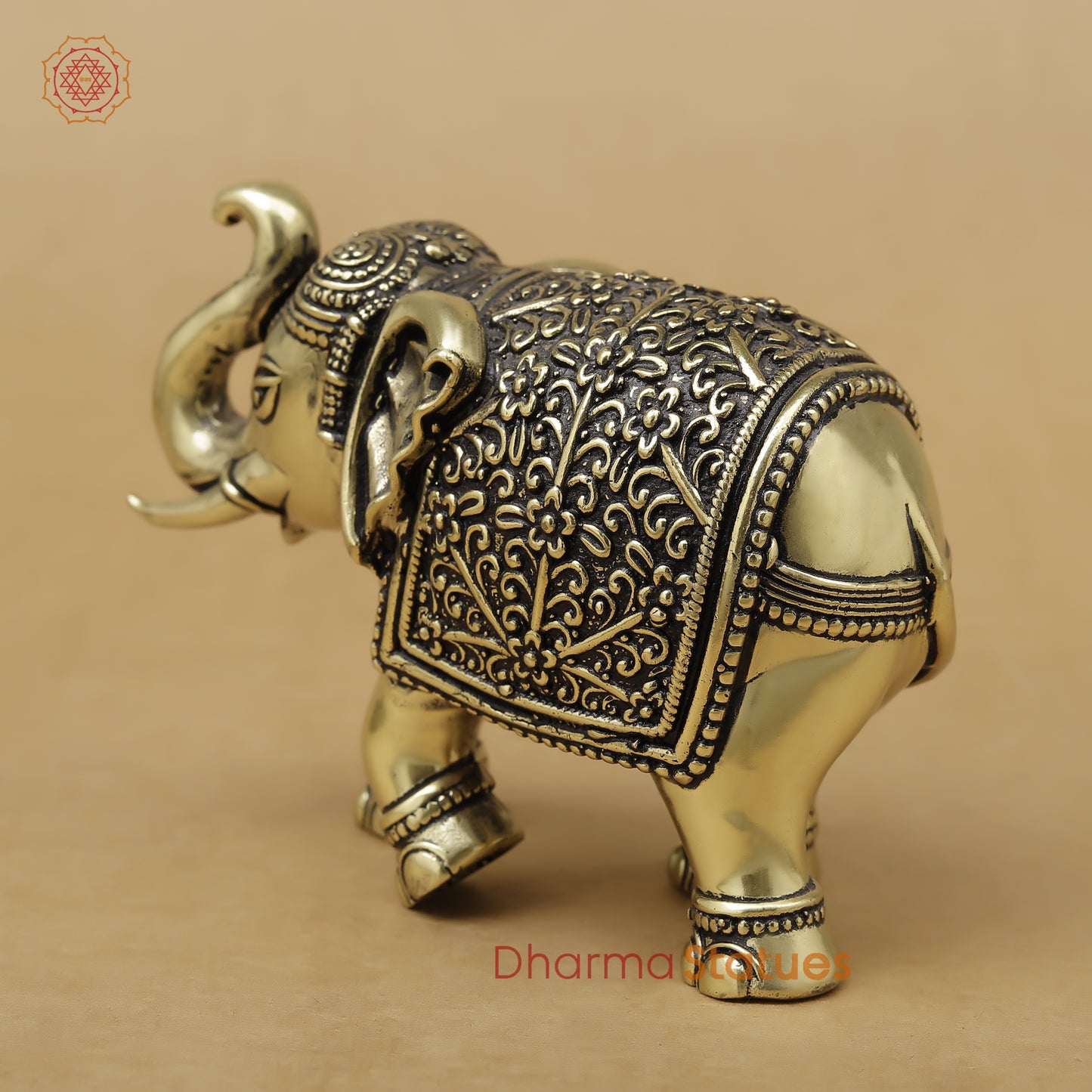Brass Elephant Fine, 4"