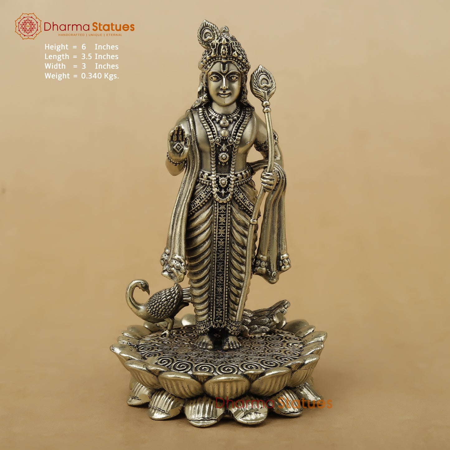Brass Kartikeya Fine, 6"